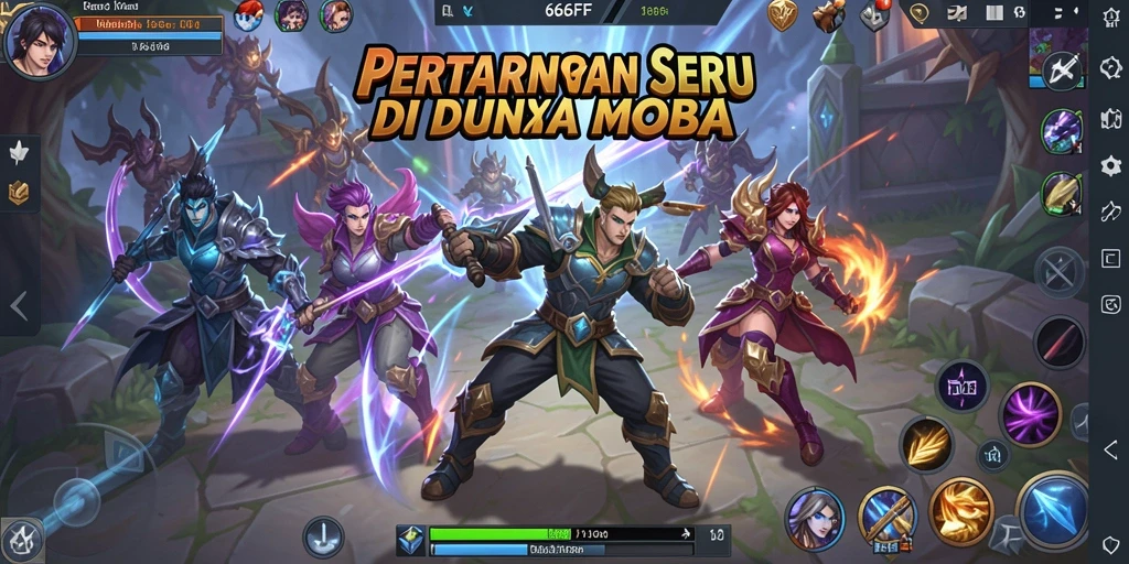 Gameplay seru di 666FF dengan pertarungan tim yang menarik.