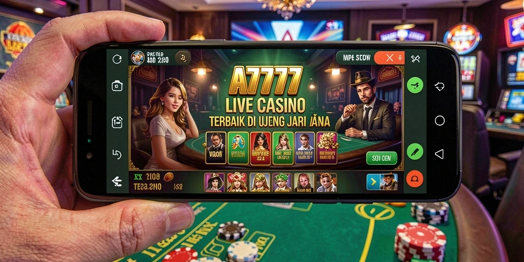 Tampilan menarik dari gameplay Live Casino A7777 yang mendebarkan.