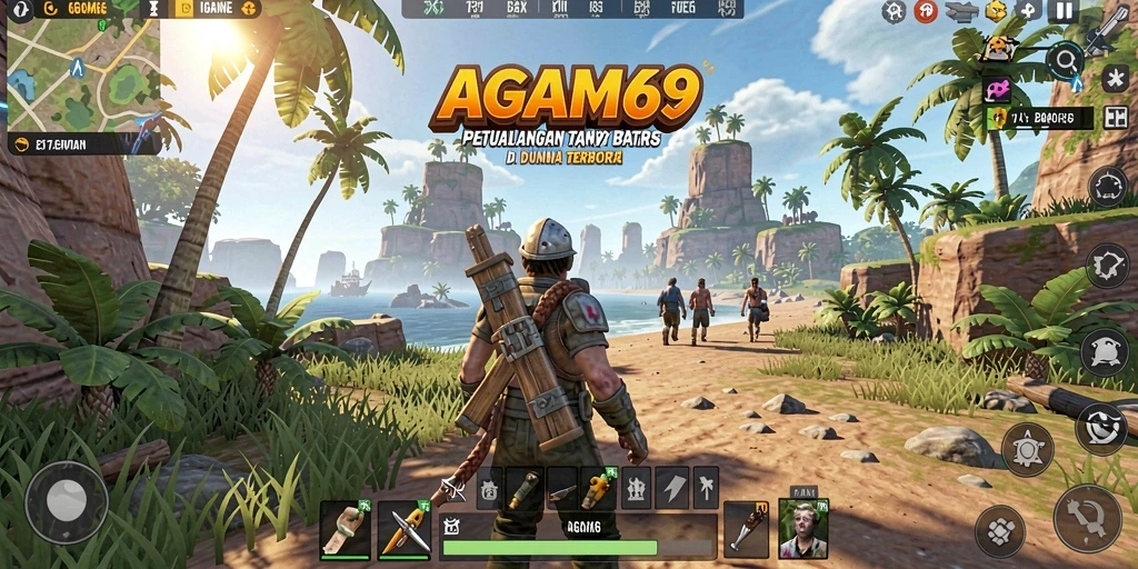 Screenshot gameplay AGAM69 menampilkan aksi eksplorasi di dunia terbuka yang menakjubkan.