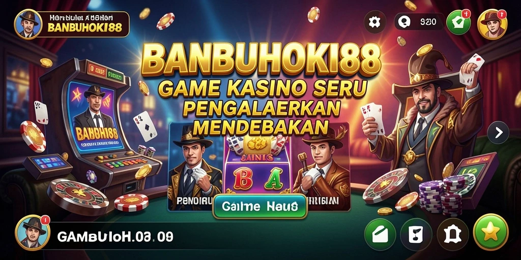 Screenshot gameplay menampilkan suasana Kasino yang mendebarkan.