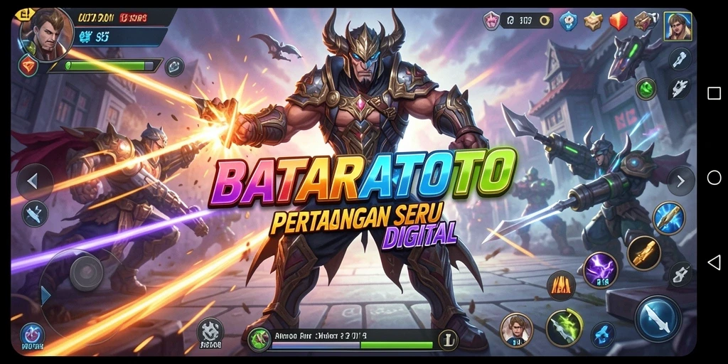 Tampilan seru gameplay pertarungan di BATARATOTO.
