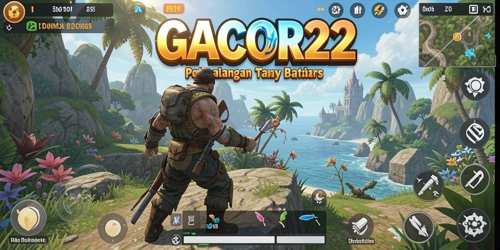Screenshot gameplay Open World GACOR22 dengan lingkungan yang luas dan detail.