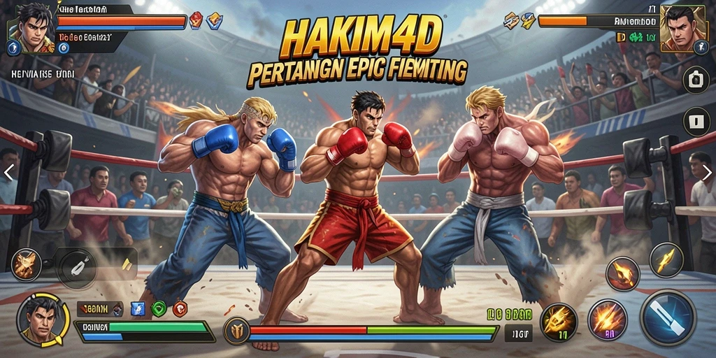 Skrinsut gameplay HAKIM4D menampilkan aksi pertarungan yang intens dan grafis yang memukau.
