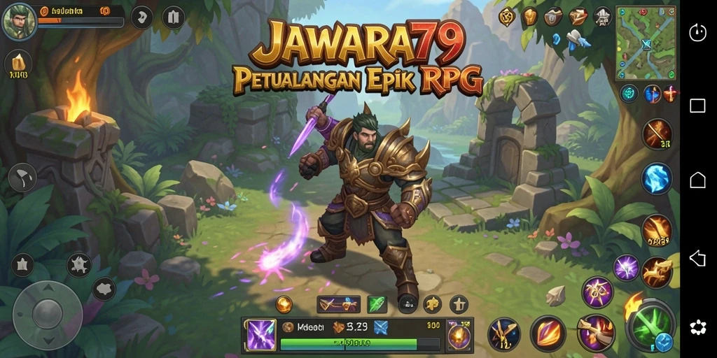 Gameplay JAWARA79 dengan aksi seru dalam dunia RPG.