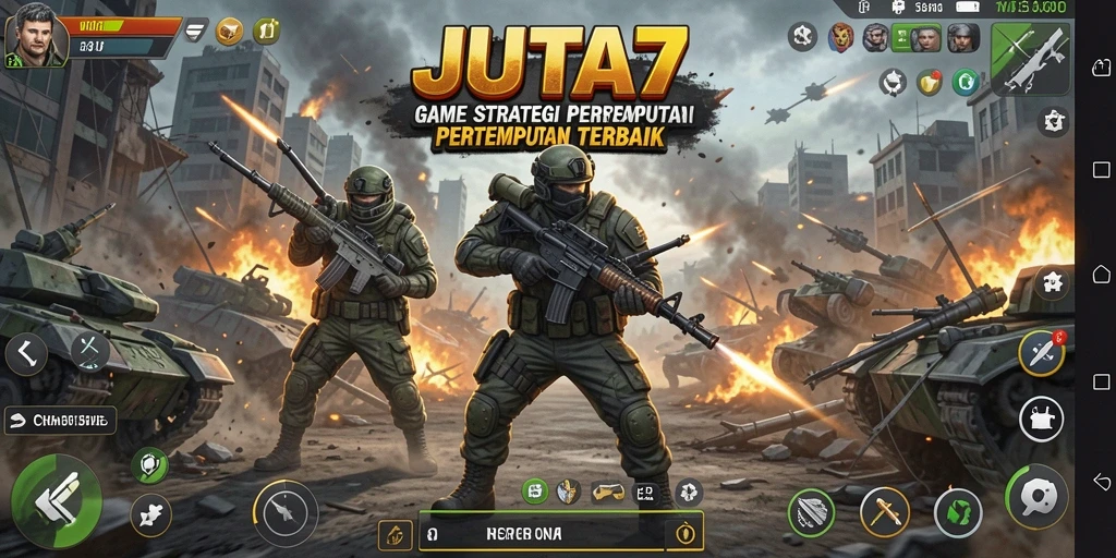 Tampilan seru dari pertempuran di JUTA7 dengan strategi yang mendebarkan.
