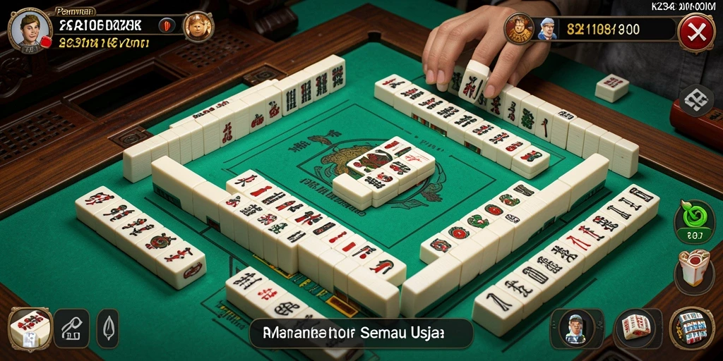 Screenshot gameplay K234 yang menampilkan papan Mahjong yang menantang.