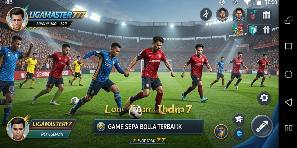 Tampilan gameplay yang menegangkan di lapangan sepak bola.