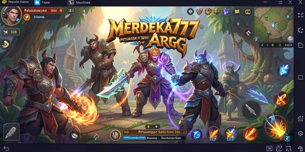 Tampilan gameplay seru di dunia ARPG MERDEKA777.