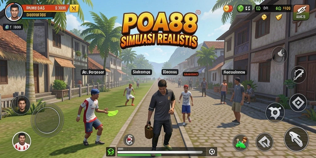 Tangkapan layar dari gameplay POA88 yang menunjukkan simulasi mendalam.