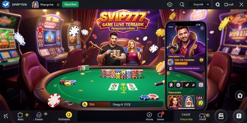 Tampilan gameplay Live Casino dengan dealer profesional di SVIP777.