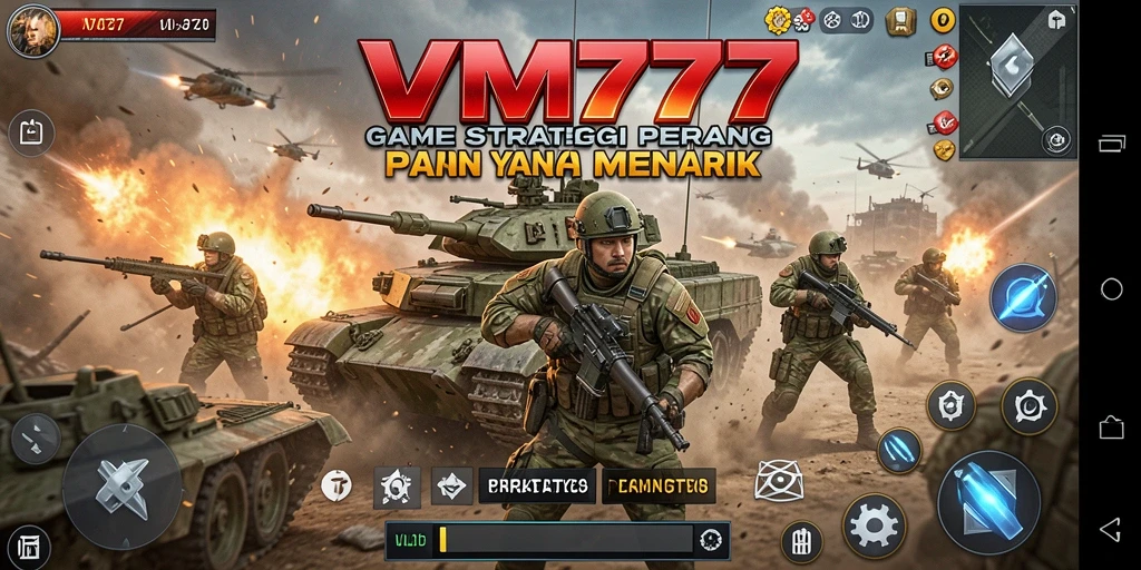 Screenshot menampilkan pertempuran epik dalam gameplay SLG.